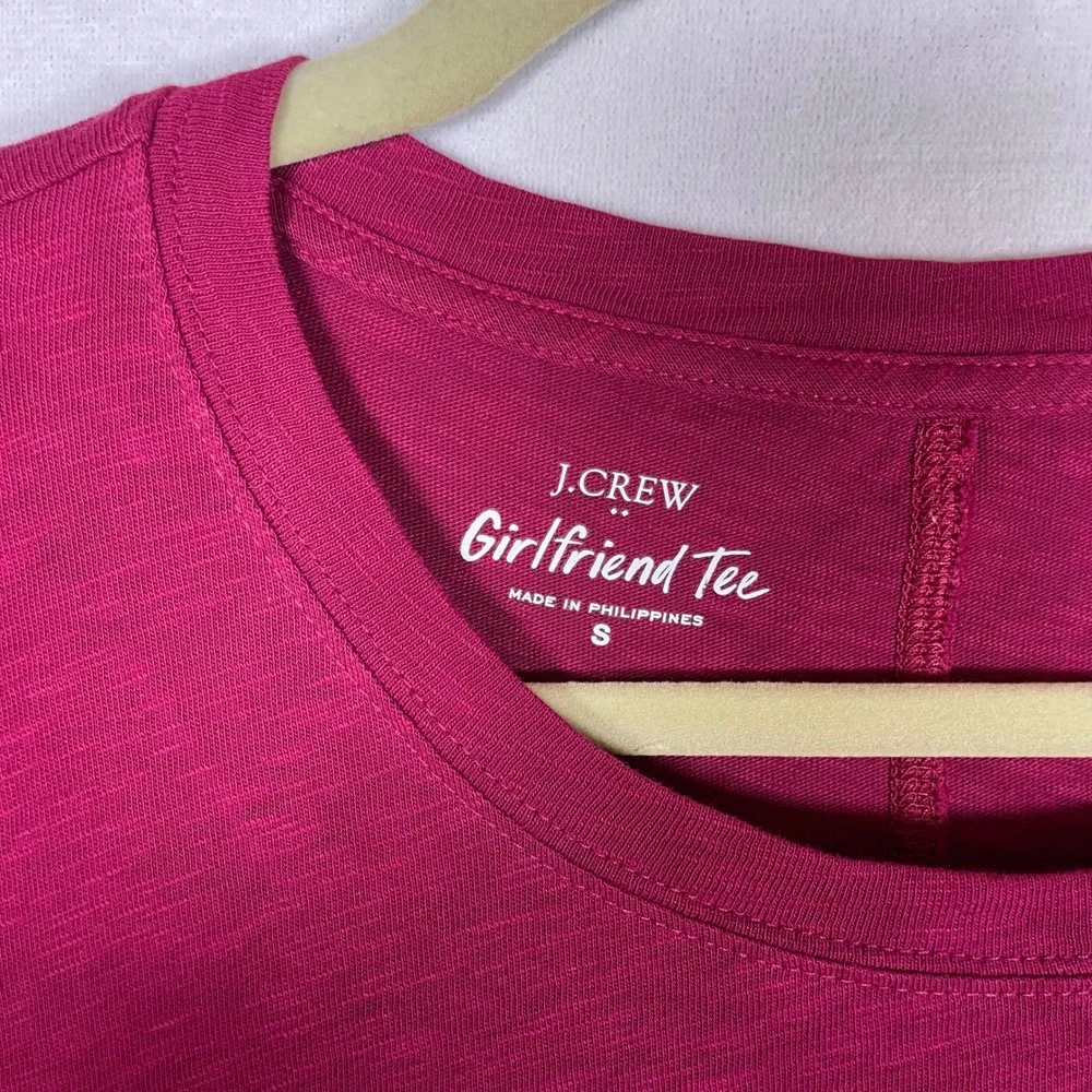 j crew girlfriend tee‎ long sleeve 100% cotton S capsule layering granola preppy